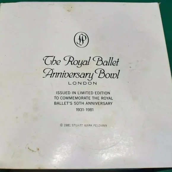 Royal Ballet London 50th Anniversary Bowl Limited Ed. 1981 Stuart Mark Feldman - Picture 4 of 4